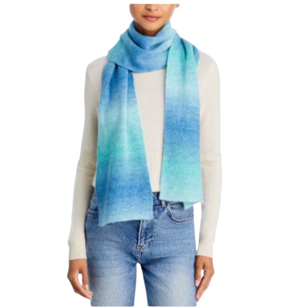 NWT Aqua for Bloomingdales Space Dye Knit Scarf & Hat Set Gift Stocking Stuffer